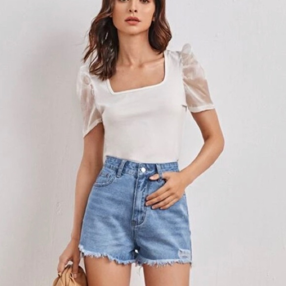 NWOT SHEIN Raw Hem Denim Shorts